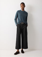 Jigsaw Blue Marl Wool Cashmere Saddle Jumper - Image 3 of 6