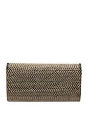 Lotus Black Clutch Bag with Chain - Image 2 of 4