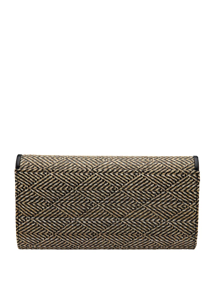 Lotus Black Clutch Bag with Chain - Image 2 of 4 Lotus Black Clutch Bag with Chain - Image 2 of 4