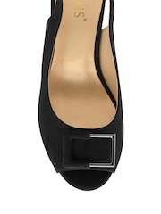 Lotus Black Slingback Court Sandals - Image 4 of 4