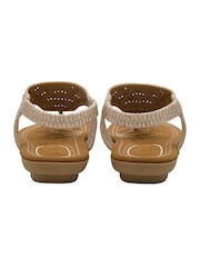 Lotus Gold Flat Toe-Post Sandals - Image 3 of 4