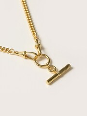 Jigsaw Gold Tone T-Bar Chain Necklace - Image 3 of 3