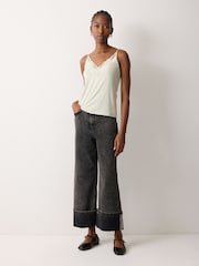 Jigsaw Green Modal Lace Camisole - Image 3 of 6