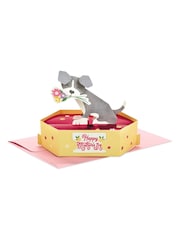Hallmark Yellow Mother's Day Card 3D Pop-Up Cute Dog Design - Image 2 of 4