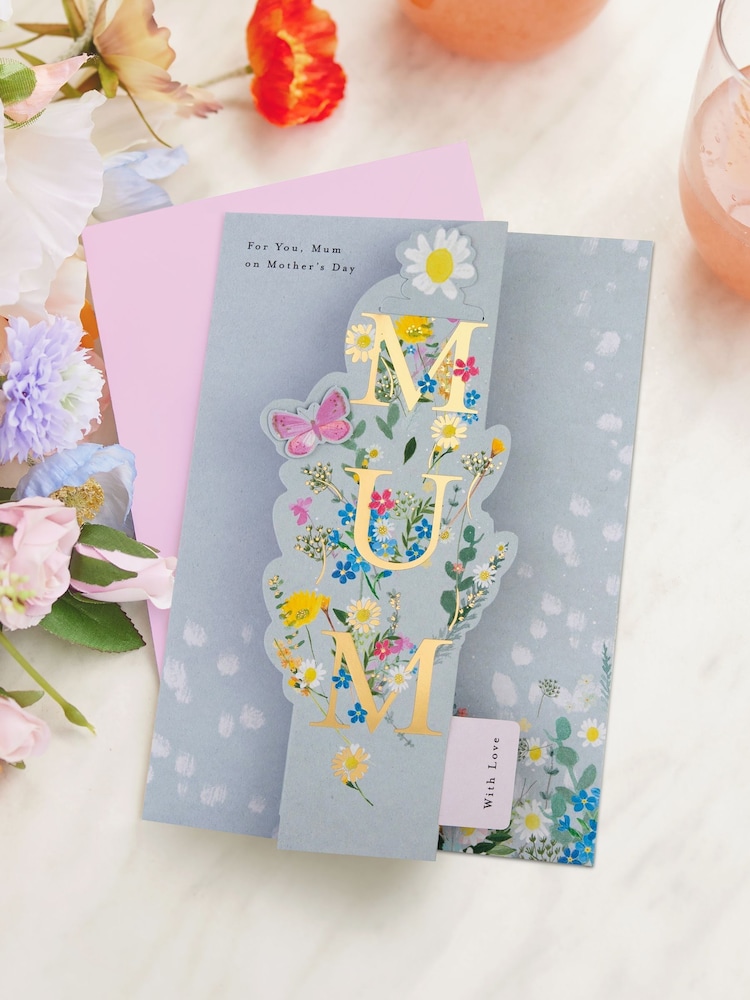 Hallmark Grey Mother's Day Card For Mum With Keepsake Bookmark - Image 1 of 4