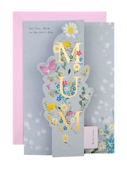 Hallmark Grey Mother's Day Card For Mum With Keepsake Bookmark - Image 2 of 4