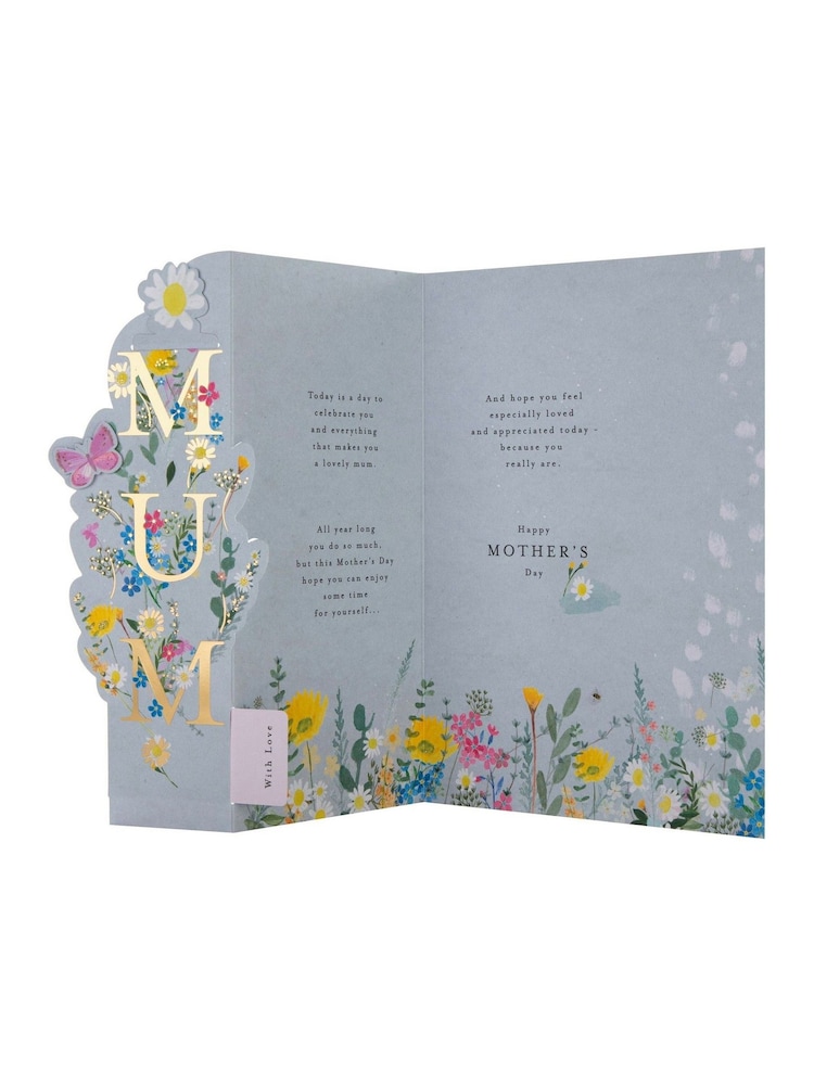 Hallmark Grey Mother's Day Card For Mum With Keepsake Bookmark - Image 4 of 4