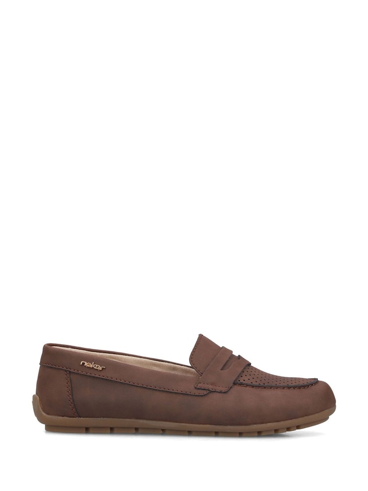 Rieker Brown Slip-On Shoes - Image 1 of 6