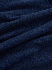 Denim Blue Relaxed Fit Cosy Crew Neck Jumper with Wool - Image 2 of 3