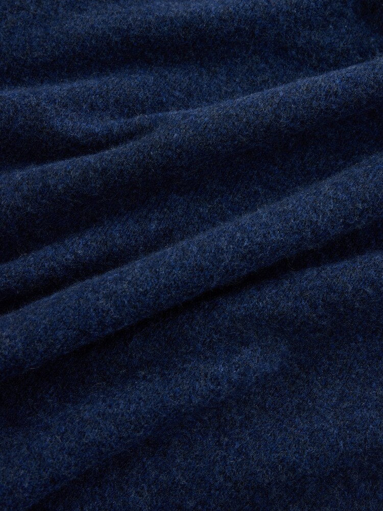 Denim Blue Relaxed Fit Cosy Crew Neck Jumper with Wool - Image 2 of 3