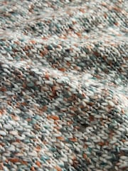 Green Multi Twisted Yarn Crew Neck Knitted Jumper - Image 8 of 8