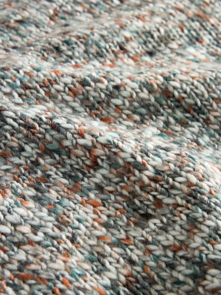 Green Multi Twisted Yarn Crew Neck Knitted Jumper - Image 8 of 8 Green Multi Twisted Yarn Crew Neck Knitted Jumper - Image 8 of 8