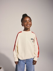 Ecru Ski Badge Oversized Sweatshirt (3-16yrs) - Image 1 of 10