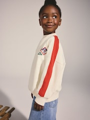 Ecru Ski Badge Oversized Sweatshirt (3-16yrs) - Image 2 of 10