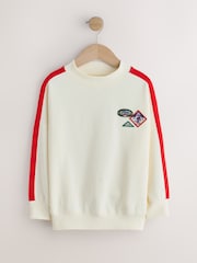 Ecru Ski Badge Oversized Sweatshirt (3-16yrs) - Image 7 of 10