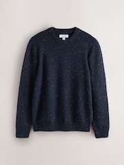 Navy Blue Knitted Crew Neck Jumper - Image 1 of 1