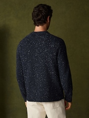 Navy Blue Knitted Crew Neck Jumper - Image 4 of 6