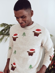 Neutral Hamish Matching Family Christmas Jumper - Image 1 of 5