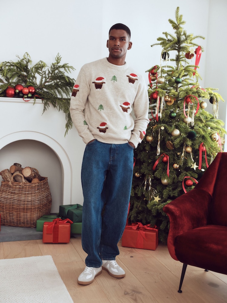Neutral Hamish Matching Family Christmas Jumper - Image 2 of 5 Neutral Hamish Matching Family Christmas Jumper - Image 2 of 5