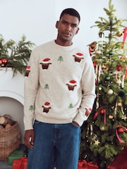 Neutral Hamish Matching Family Christmas Jumper - Image 4 of 5