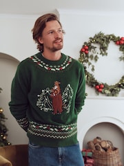 Green The Gruffalo's Child Matching Family Christmas Jumper - Image 1 of 8