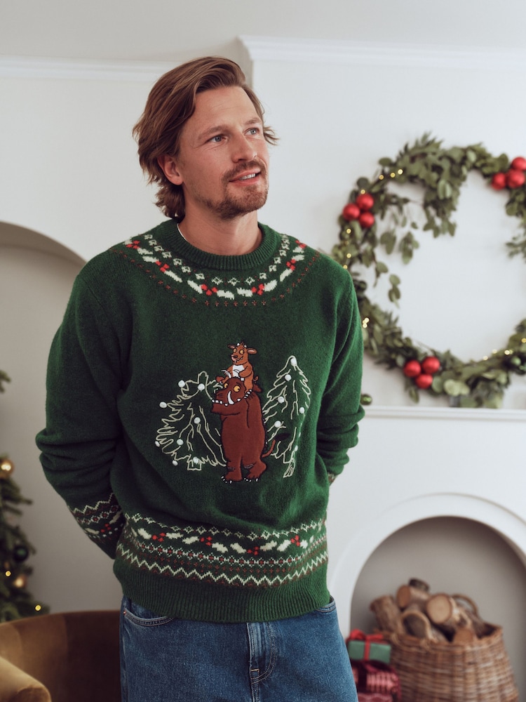 Green The Gruffalo's Child Matching Family Christmas Jumper - Image 1 of 8