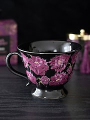 Something Different Dark Floral Print Teacup - 4의 이미지 1