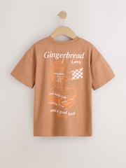 Rust Gingerbread Latte Oversized Graphic T-Shirt (3-16yrs) - Image 5 of 7