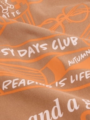 Rust Gingerbread Latte Oversized Graphic T-Shirt (3-16yrs) - Image 6 of 7