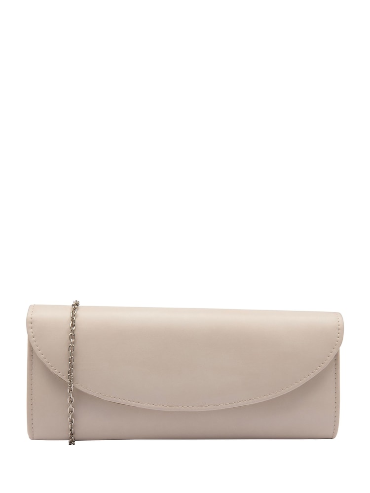 Lotus Nude Clutch Bag with Chain - Image 1 of 4
