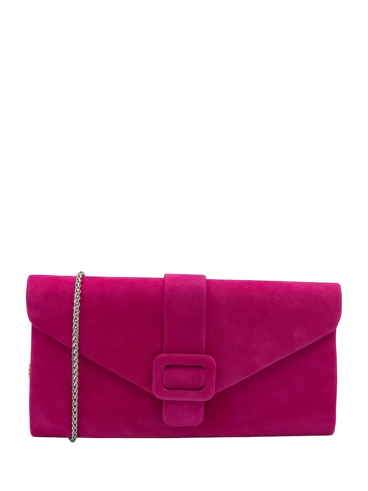 Lotus Pink Clutch Bag with Chain - Image 1 of 4