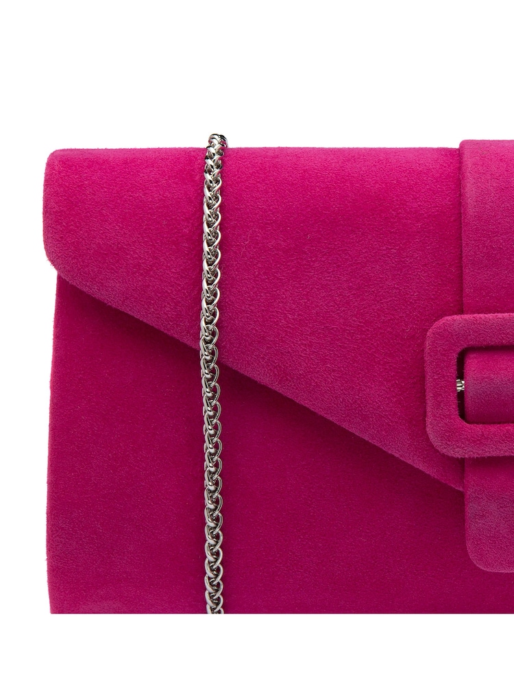 Lotus Pink Clutch Bag with Chain - Image 4 of 4