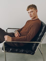 Brown Textured Knitted Jumper - Image 1 of 6
