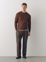 Brown Textured Knitted Jumper - Image 3 of 6