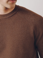 Brown Textured Knitted Jumper - Image 5 of 6