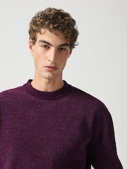 Purple Chenille Crew Neck Jumper - Image 4 of 7