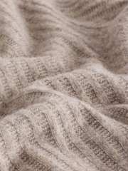 Neutral Cosy Knit Polo Shirt with Wool - Image 8 of 8