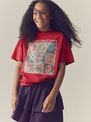 Red Sequin Rolling Stones Oversized T-Shirt (3-16yrs) - Image 1 of 8