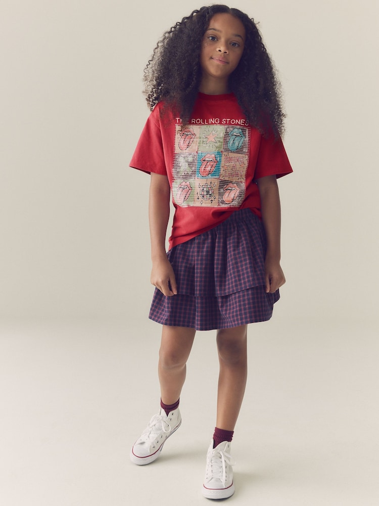 Red Sequin Rolling Stones Oversized T-Shirt (3-16yrs) - Image 2 of 8