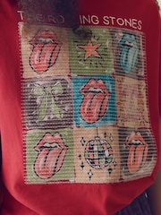 Red Sequin Rolling Stones Oversized T-Shirt (3-16yrs) - Image 4 of 8