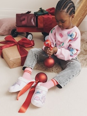 Pink Disney Stitch Christmas Sweatshirt (3-16yrs) - Image 10 of 12