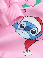 Pink Disney Stitch Christmas Sweatshirt (3-16yrs) - Image 7 of 12