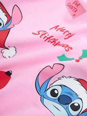 Pink Disney Stitch Christmas Sweatshirt (3-16yrs) - Image 8 of 12
