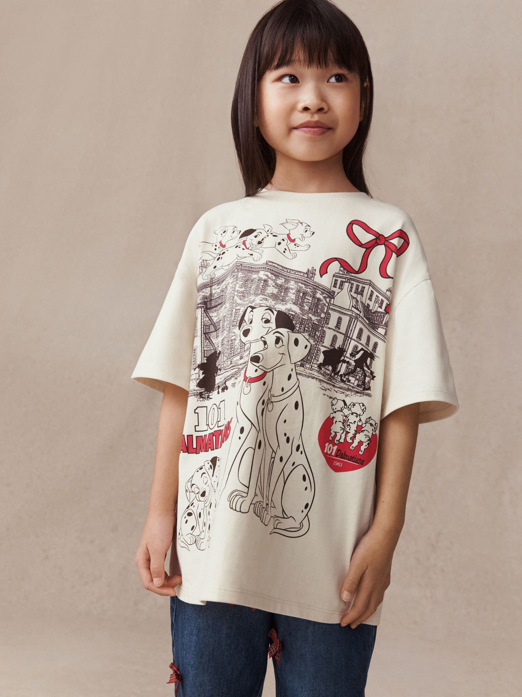Ecru Disney 101 Dalmation Oversized T-Shirt (3-16yrs)