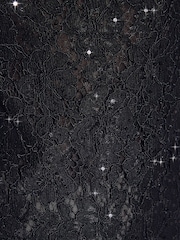 Friends Like These Black Cowl Neck Lace Fringe Top With Sequins - Image 5 of 5