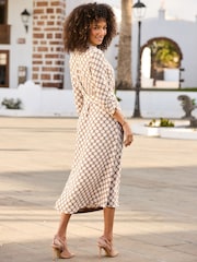 Sosandar Spot Print Tie Waist Shirt Dress - Slika 3 od 5