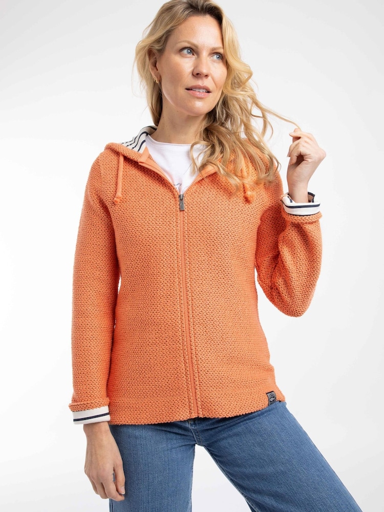 Weird Fish Orange Chicoa Full Zip Hooded Classic Macaroni Hoodie - Image 1 of 7 Weird Fish Orange Chicoa Full Zip Hooded Classic Macaroni Hoodie - Image 1 of 7