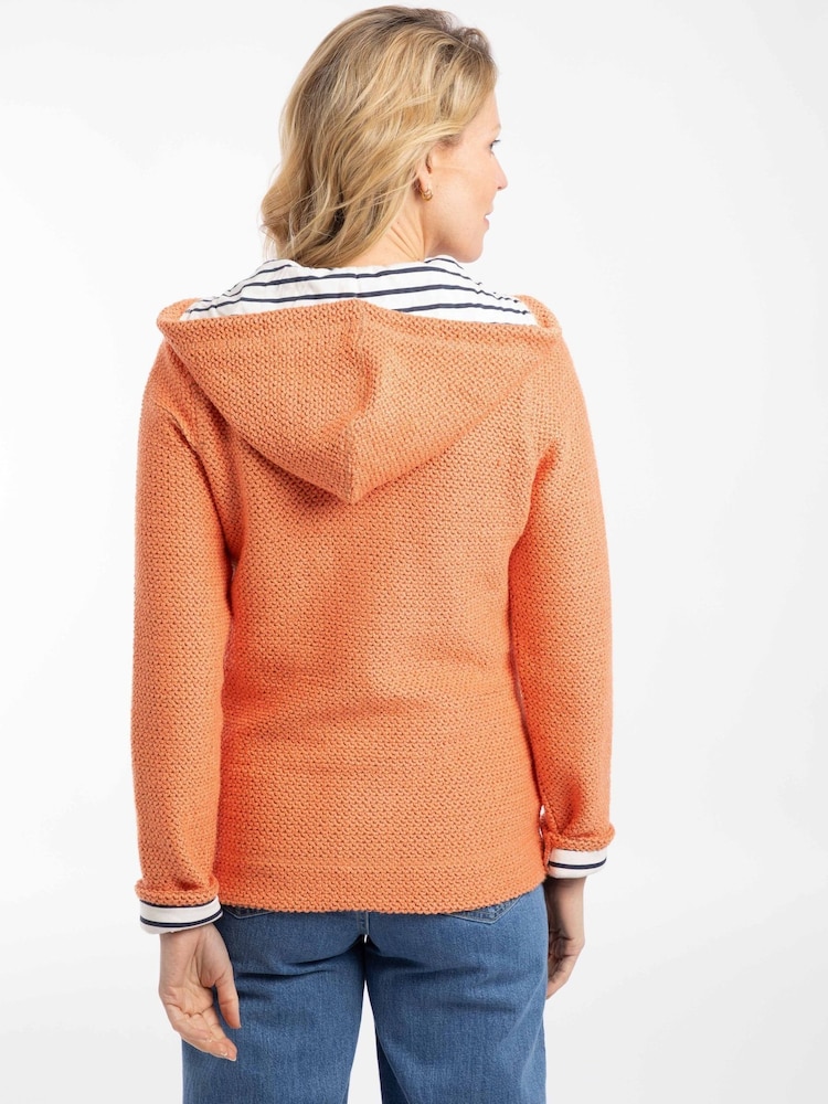 Weird Fish Orange Chicoa Full Zip Hooded Classic Macaroni Hoodie - Image 2 of 7 Weird Fish Orange Chicoa Full Zip Hooded Classic Macaroni Hoodie - Image 2 of 7