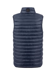 Weird Fish Blue Langtree Lightweight Showerproof Padded Gilet - Image 6 of 6
