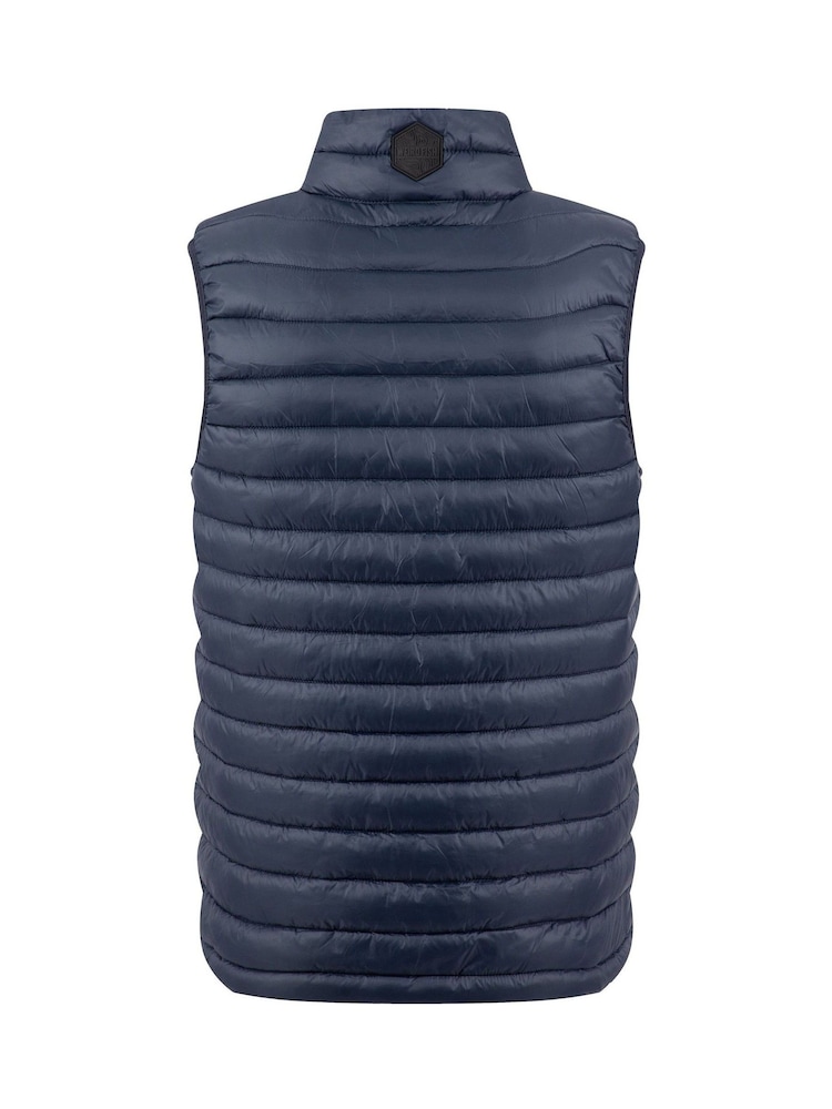 Weird Fish Blue Langtree Lightweight Showerproof Padded Gilet - Image 6 of 6 Weird Fish Blue Langtree Lightweight Showerproof Padded Gilet - Image 6 of 6